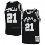 Camiseta Nino San Antonio Spurs Tim Duncan #21 Mitchell & Ness 1998-99 Negro