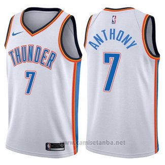Camiseta Oklahoma City Thunder Carmelo Anthony #7 2017-18 Blanco
