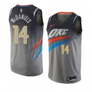 Camiseta Oklahoma City Thunder K. J. Mcdaniels #14 Ciudad 2018 Gris