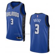 Camiseta Orlando Magic Chuma Okeke #3 Statement 2022-23 Azul