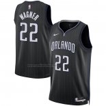 Camiseta Orlando Magic Franz Wagner #22 Ciudad 2022-23 Negro