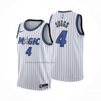 Camiseta Orlando Magic Jalen Suggs NO 4 Association 2025-26 Blanco