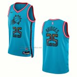 Camiseta Phoenix Suns Mikal Bridges #25 Ciudad 2022-23 Azul