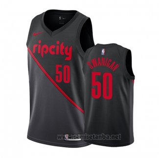 Camiseta Portland Trail Blazers Caleb Swanigan #50 Ciudad 2019 Negro