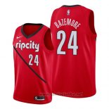 Camiseta Portland Trail Blazers Kent Bazemore #24 Earned 2019 Rojo