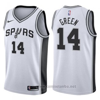 Camiseta San Antonio Spurs Danny Green #14 Association 2017-18 Blanco