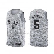 Camiseta San Antonio Spurs Dejounte Murray #5 Earned Camuflaje