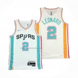 Camiseta San Antonio Spurs Kawhi Leonard #2 Ciudad 2021-22 Blanco