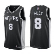 Camiseta San Antonio Spurs Patty Mills #8 Swingman Icon 2017-18 Negro