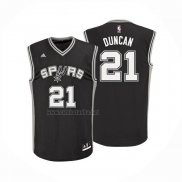 Camiseta San Antonio Spurs Tim Duncan NO 21 Icon Negro