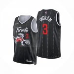 Camiseta Toronto Raptors Brandon Ingram NO 3 Ciudad 2025-26 Negro