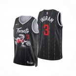 Camiseta Toronto Raptors Brandon Ingram NO 3 Ciudad 2025-26 Negro