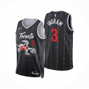 Camiseta Toronto Raptors Brandon Ingram NO 3 Ciudad 2025-26 Negro