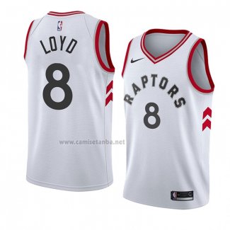 Camiseta Toronto Raptors Jordan Loyd #8 Association 2018 Blanco