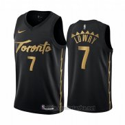 Camiseta Toronto Raptors Kyle Lowry #7 Ciudad 2019-20 Negro