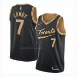 Camiseta Toronto Raptors Kyle Lowry #7 Ciudad 2020-21 Negro