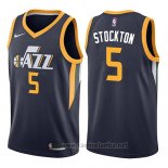 Camiseta Utah Jazz David Stockton #5 Icon 2017-18 Azul