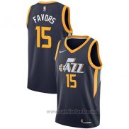 Camiseta Utah Jazz Derrick Favors #15 Icon 2017-18 Azul