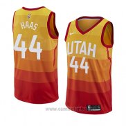 Camiseta Utah Jazz Isaac Haas #44 Ciudad 2018 Amarillo