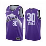 Camiseta Utah Jazz Ochai Agbaji #30 Ciudad 2023-24 Violeta