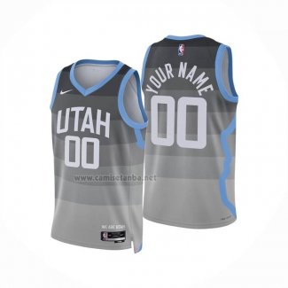 Camiseta Utah Jazz Personalizada Ciudad 2025-26 Gris