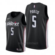 Camiseta Washington Wizards Bobby Portis #5 Ciudad Negro