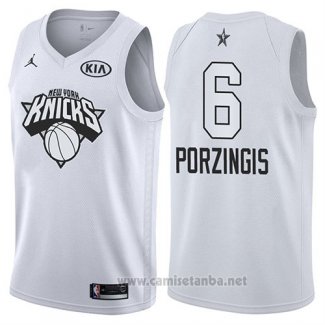 Camiseta All Star 2018 New York Knicks Kristaps Porzingis #6 Blanco