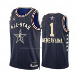 Camiseta All Star 2024 San Antonio Spurs Victor Wembanyama NO 1 Azul