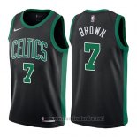 Camiseta Boston Celtics Jaylen Brown #7 Statement 2017-18 Negro