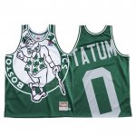 Camiseta Boston Celtics Jayson Tatum #0 Mitchell & Ness Big Face Verde