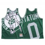 Camiseta Boston Celtics Jayson Tatum #0 Mitchell & Ness Big Face Verde