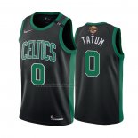 Camiseta Boston Celtics Jayson Tatum #0 Statement 2022 NBA Finals Negro