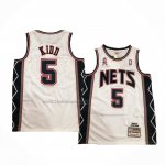 Camiseta Brooklyn Nets Jason Kidd #5 Mitchell & Ness 2006-07 Blanco