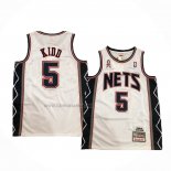 Camiseta Brooklyn Nets Jason Kidd #5 Mitchell & Ness 2006-07 Blanco
