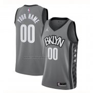 Camiseta Brooklyn Nets Personalizada Statement Gris