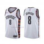 Camiseta Brooklyn Nets Tyler Johnson #8 Ciudad 2020 Blanco