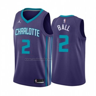 Camiseta Charlotte Hornets LaMelo Ball #2 Statement 2020-21 Violeta