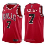 Camiseta Chicago Bulls Justin Holiday #7 Icon 2017-18 Rojo