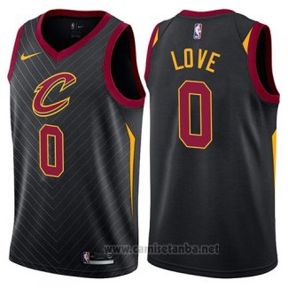 Camiseta Cleveland Cavaliers Kevin Love #0 Statement 2017-18 Negro