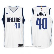 Camiseta Dallas Mavericks Harrison Barnes #40 2017-18 Blanco