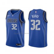 Camiseta Dallas Mavericks Trey Burke #32 Icon 2020 Azul