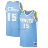 Camiseta Denver Nuggets Carmelo Anthony #15 Mitchell & Ness 2003-04 Azul