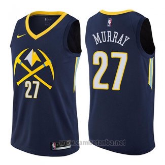 Camiseta Denver Nuggets Jamal Murray #27 Ciudad #27 2017-18 Azul