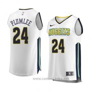 Camiseta Denver Nuggets Mason Plumlee #24 Association 2017-18 Blanco