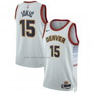 Camiseta Denver Nuggets Nikola Jokic #15 Ciudad 2022-23 Blanco