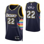 Camiseta Denver Nuggets Zeke Nnaji #22 Ciudad 2021-22 Azul