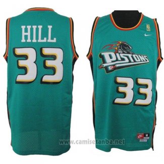 Camiseta Detroit Pistons Grant Hill #33 Retro Verde