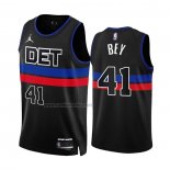 Camiseta Detroit Pistons Saddiq Bey #41 Statement 2022-23 Negro