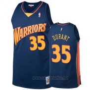 Camiseta Golden State Warriors Kevin Durant #35 2009-10 Hardwood Classics Azul