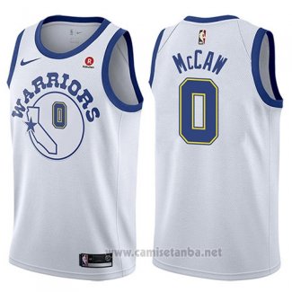 Camiseta Golden State Warriors Patrick McCaw #0 Hardwood Classic 2017-18 Blanco